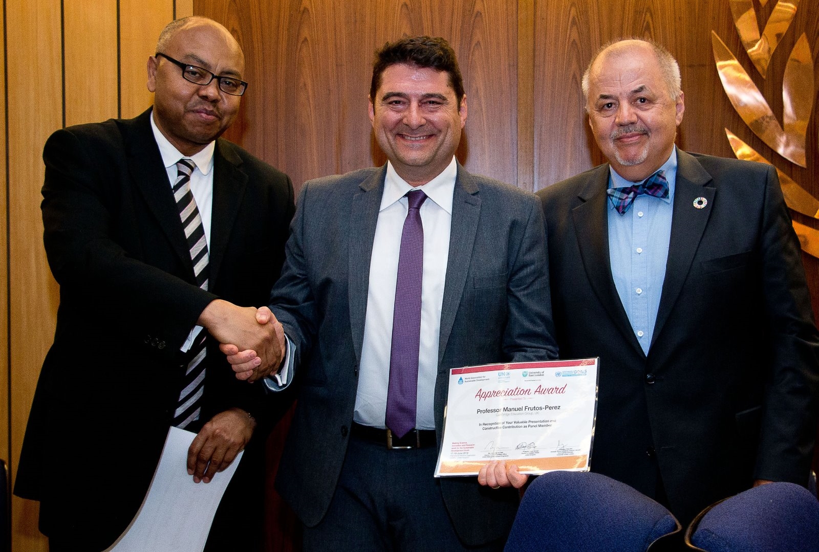 Professor Manuel Frutos-Perez attends the 2019 WASD conference